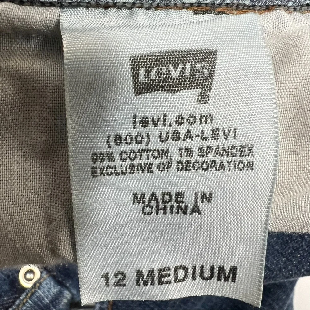 Y2K Levis 547 Platinum Flare Mid Rise Jeans Stretch Denim Flap Pocket Women's 12